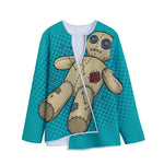 Voodoo Doll Print Long Sleeve Short Coat