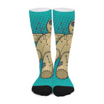 Voodoo Doll Print Long Socks