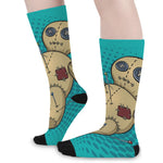 Voodoo Doll Print Long Socks
