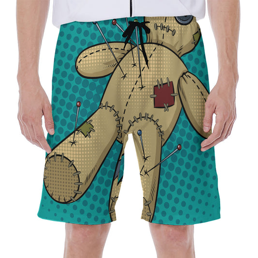 Voodoo Doll Print Men's Beach Shorts