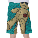 Voodoo Doll Print Men's Beach Shorts