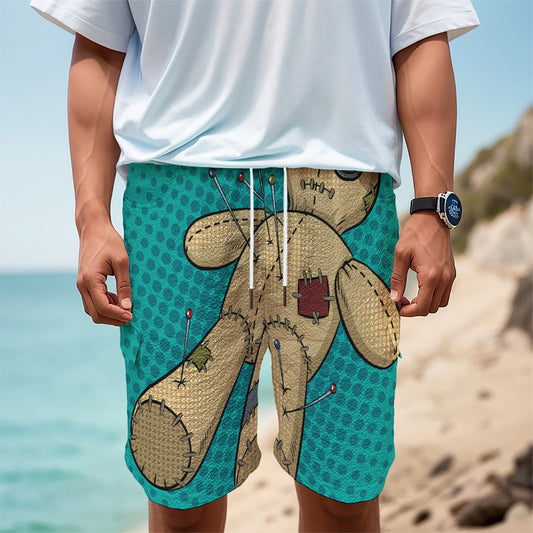 Voodoo Doll Print Men's Cargo Shorts