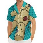 Voodoo Doll Print Men's Deep V-Neck Shirt