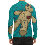 Voodoo Doll Print Men's Long Sleeve Rash Guard