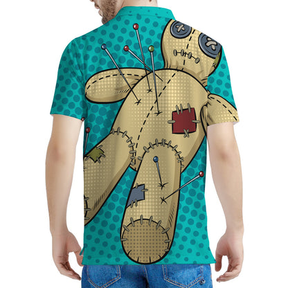 Voodoo Doll Print Men's Polo Shirt