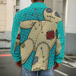 Voodoo Doll Print Men's Shirt Jacket