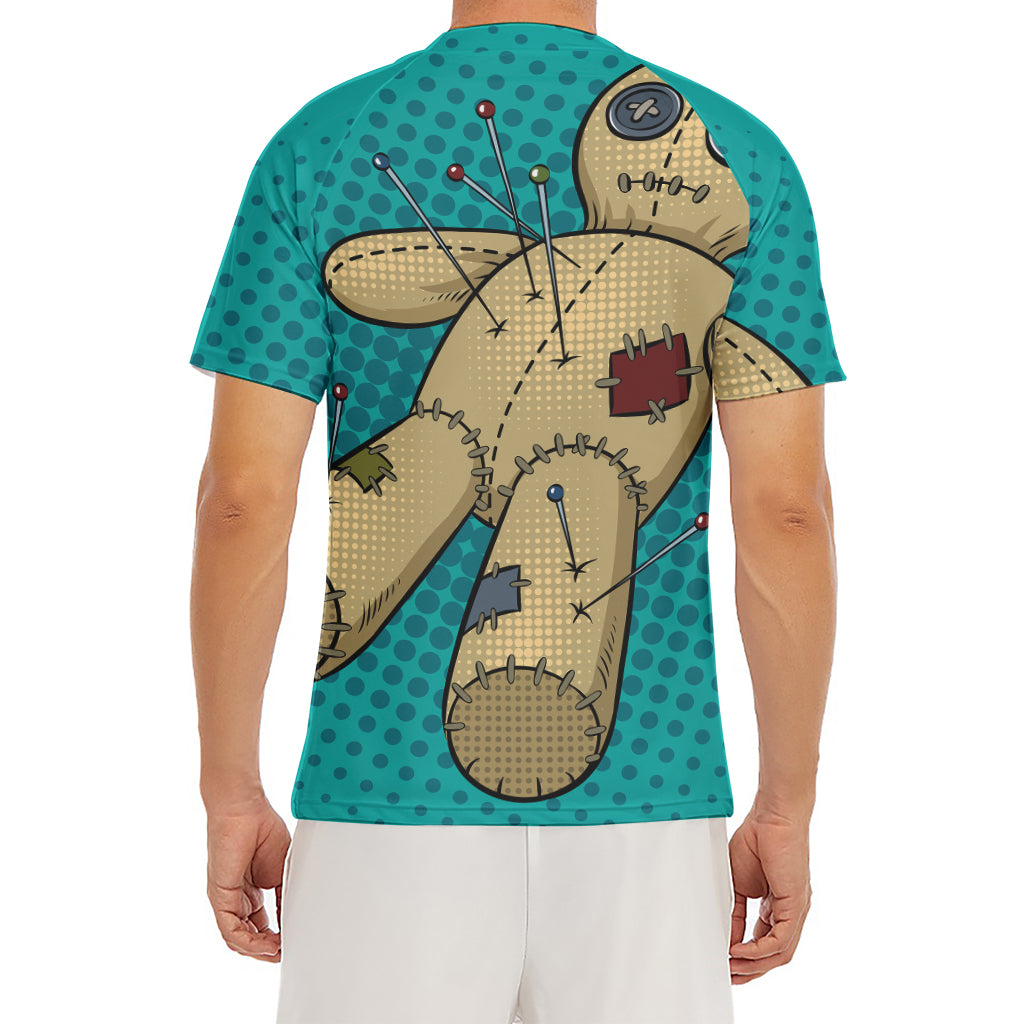Voodoo Doll Print Men's Short Sleeve Rash Guard