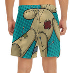 Voodoo Doll Print Men's Split Running Shorts