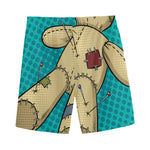 Voodoo Doll Print Men's Sports Shorts
