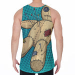 Voodoo Doll Print Men's Velvet Tank Top