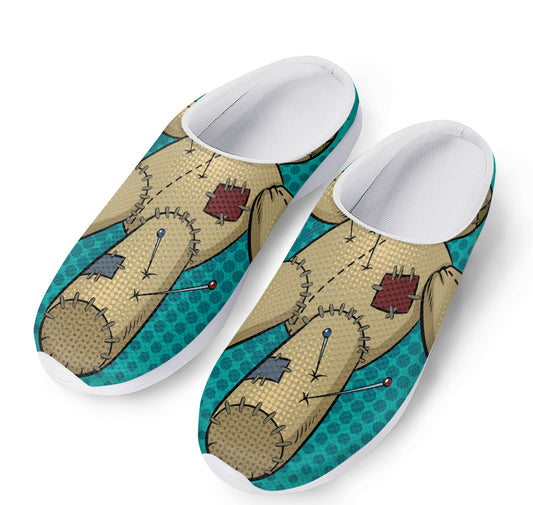 Voodoo Doll Print Mesh Casual Shoes