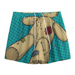Voodoo Doll Print Mesh Shorts