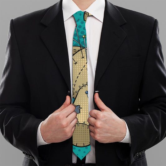 Voodoo Doll Print Necktie
