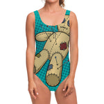 Voodoo Doll Print One Piece Swimsuit