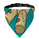Voodoo Doll Print Over The Collar Dog Bandana