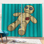 Voodoo Doll Print Pencil Pleat Curtains