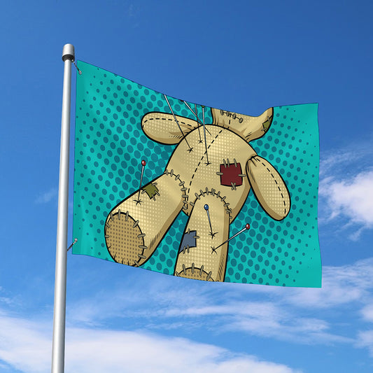 Voodoo Doll Print Polyester Flag