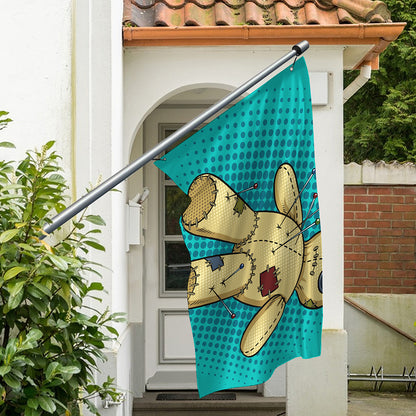 Voodoo Doll Print Polyester Flag