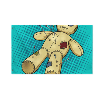 Voodoo Doll Print Polyester Flag