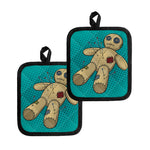 Voodoo Doll Print Pot Holders