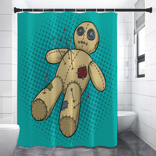 Voodoo Doll Print Premium Shower Curtain