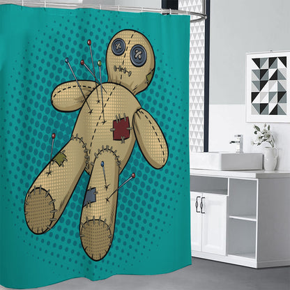 Voodoo Doll Print Premium Shower Curtain