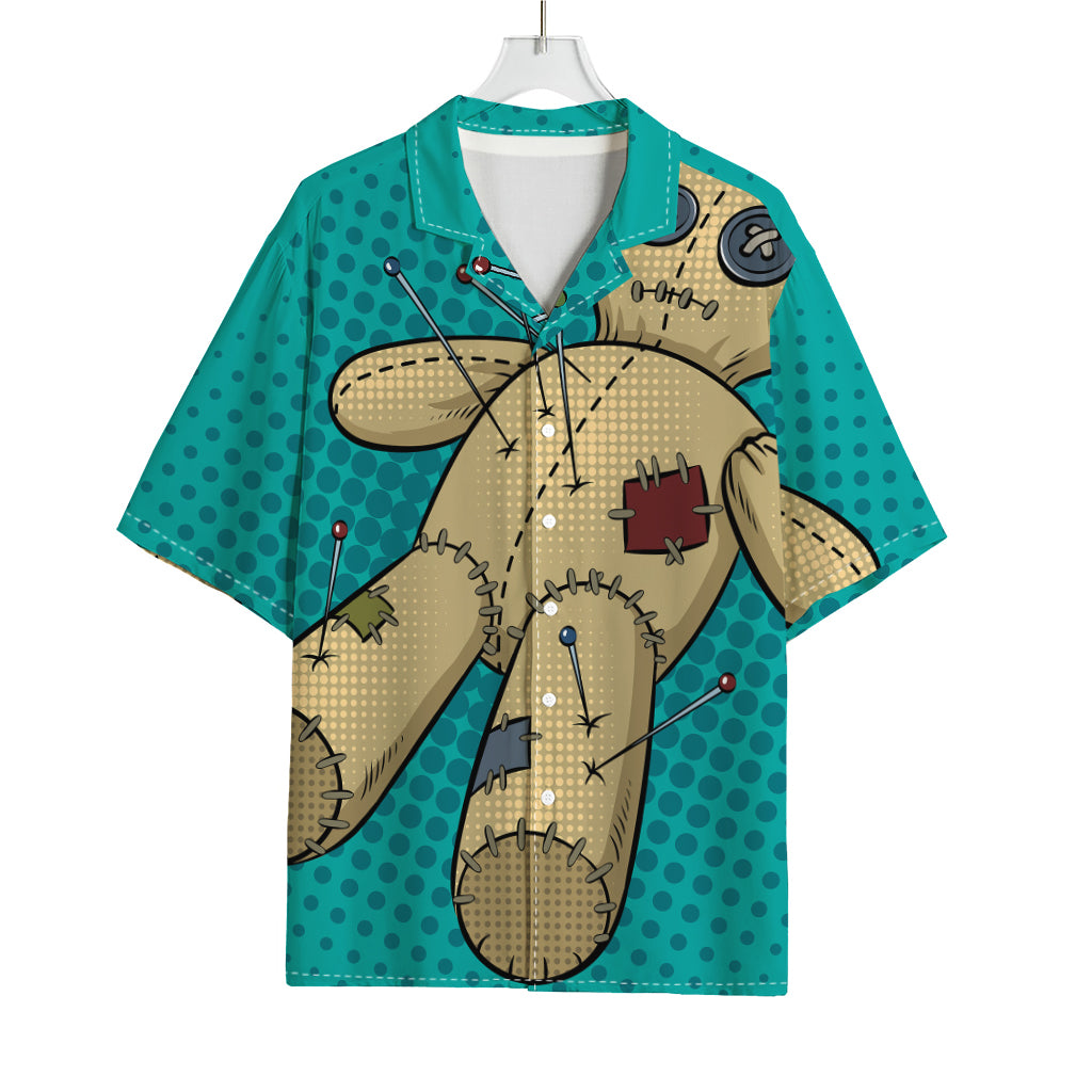 Voodoo Doll Print Rayon Hawaiian Shirt