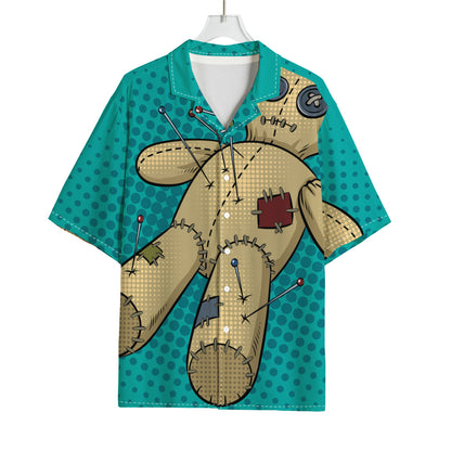 Voodoo Doll Print Rayon Hawaiian Shirt