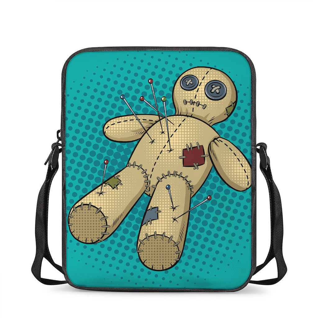 Voodoo Doll Print Rectangular Crossbody Bag