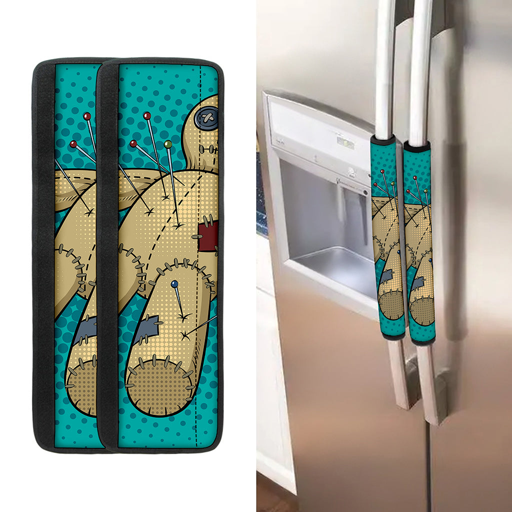 Voodoo Doll Print Refrigerator Handle Covers