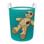 Voodoo Doll Print Round Laundry Basket