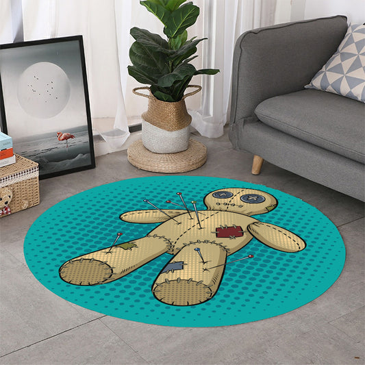Voodoo Doll Print Round Rug