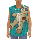 Voodoo Doll Print Sleeveless Baseball Jersey