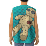 Voodoo Doll Print Sleeveless Baseball Jersey