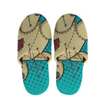 Voodoo Doll Print Slippers