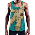 Voodoo Doll Print Men's Workout Tank Top