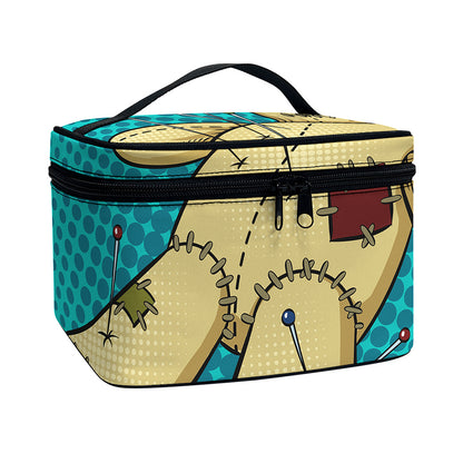 Voodoo Doll Print Travel Makeup Bag