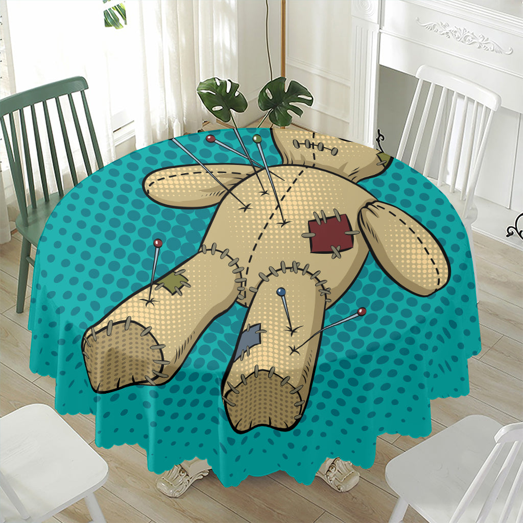 Voodoo Doll Print Waterproof Round Tablecloth