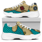 Voodoo Doll Print White Chunky Shoes