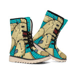 Voodoo Doll Print Winter Boots