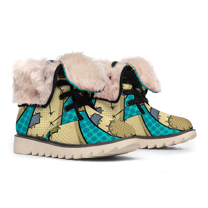 Voodoo Doll Print Winter Boots