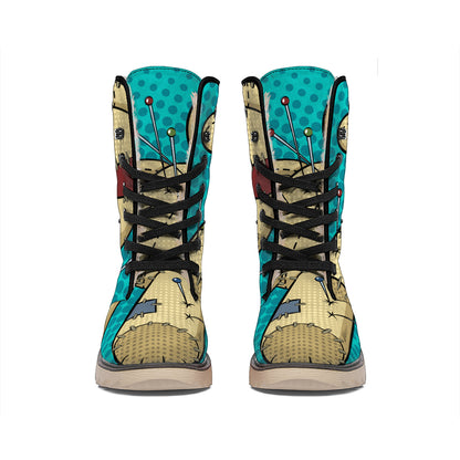 Voodoo Doll Print Winter Boots