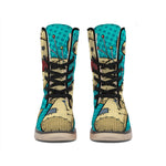Voodoo Doll Print Winter Boots