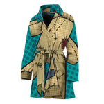 Voodoo Doll Print Women's Bathrobe
