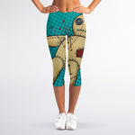 Voodoo Doll Print Women's Capri Leggings