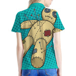 Voodoo Doll Print Women's Polo Shirt
