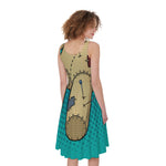 Voodoo Doll Print Women's Sleeveless Dress