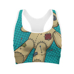 Voodoo Doll Print Women's Sports Bra