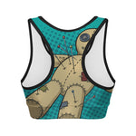 Voodoo Doll Print Women's Sports Bra