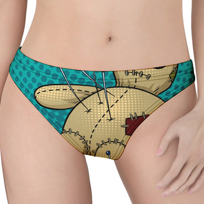 Voodoo Doll Print Women's Thong
